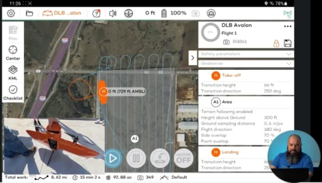 Instructor demonstrating ground control panel setup to teach what is drone mapping and why accuracy matters.