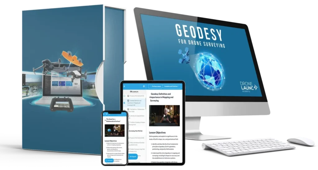 Geodesy training materials included in the drone surveying course from Drone Launch Academy