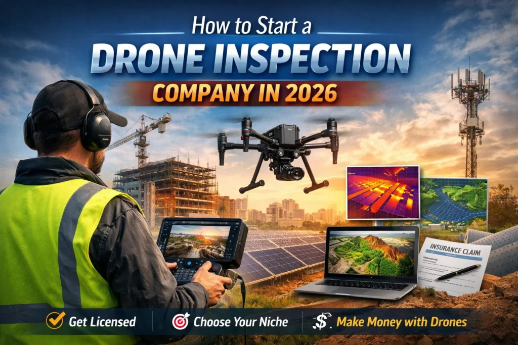 How to start a drone inspection company by offering professional drone inspections for construction, solar, and infrastructure projects