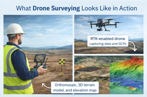 What drone surveying looks like in action when learning how to become a drone surveyor