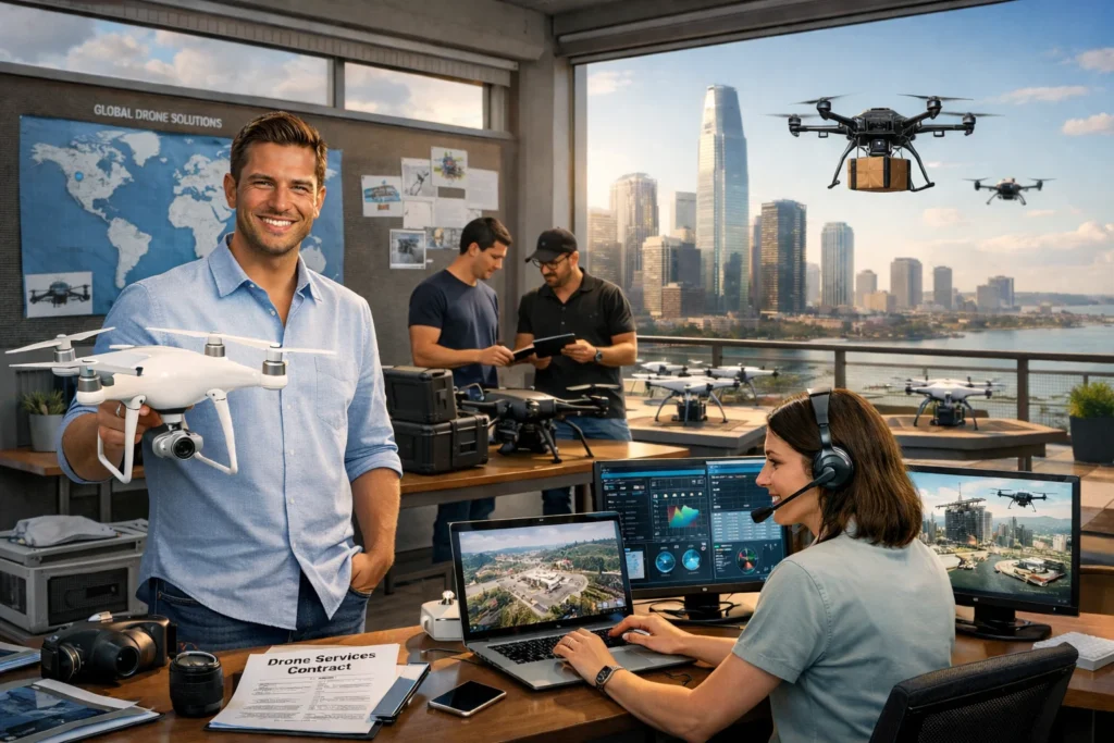 How to make money with a drone by building a professional commercial drone business