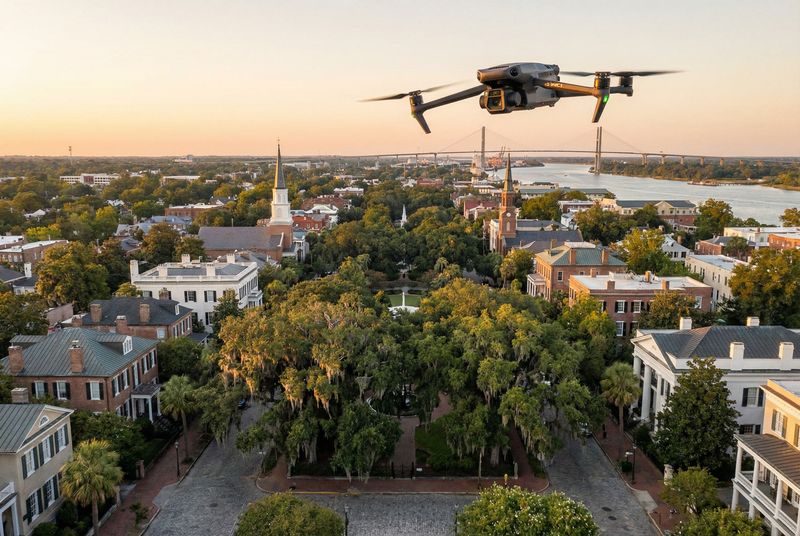 Aerial drone view of Georgia