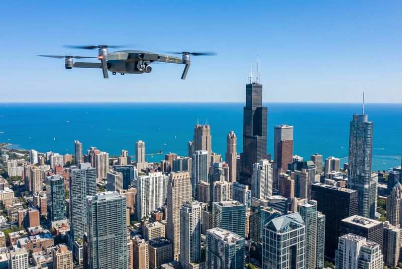 Aerial drone view of Illinois