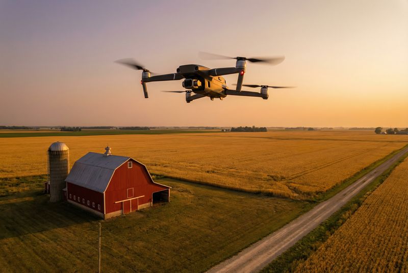 Aerial drone view of Indiana