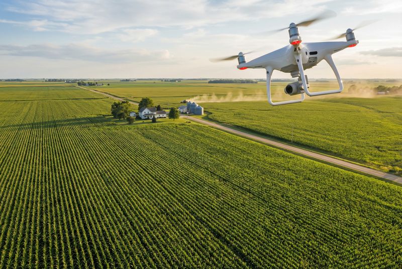 Aerial drone view of Iowa
