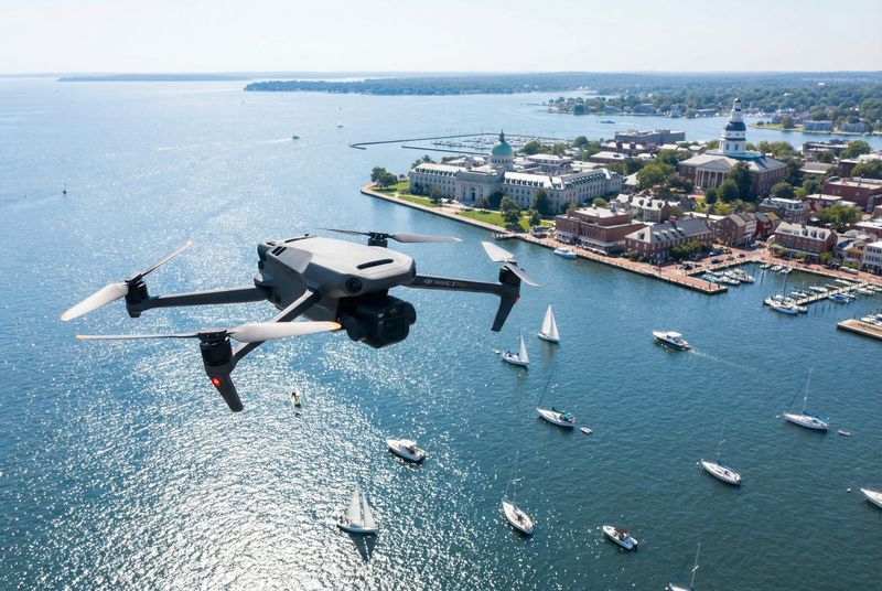 Aerial drone view of Maryland