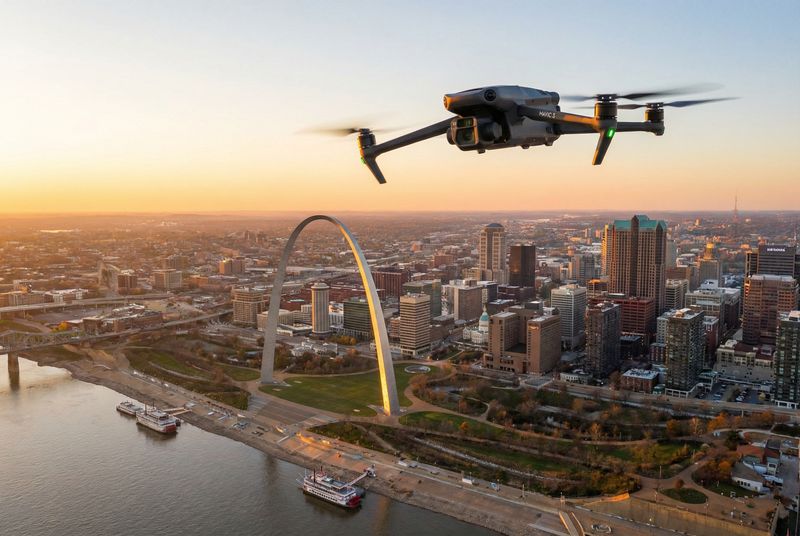 Aerial drone view of Missouri