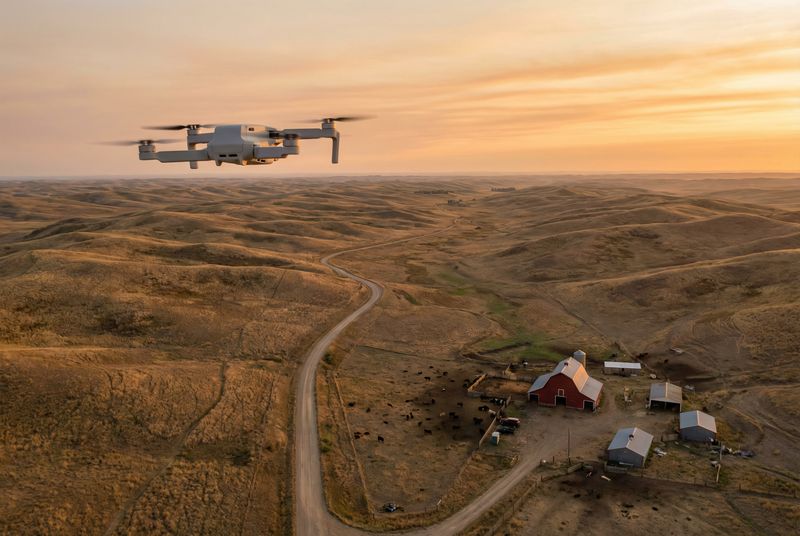 Aerial drone view of Nebraska