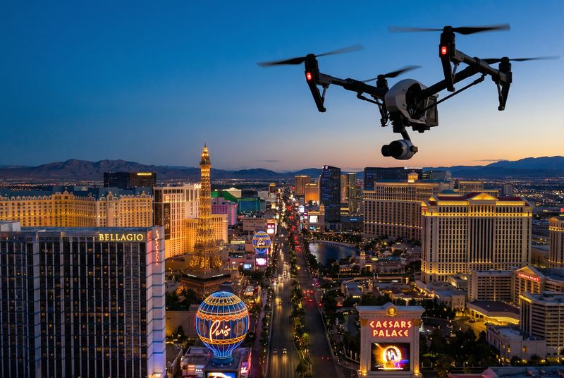 Aerial drone view of Nevada