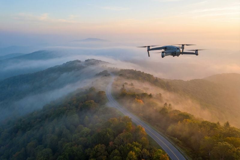 Aerial drone view of North Carolina