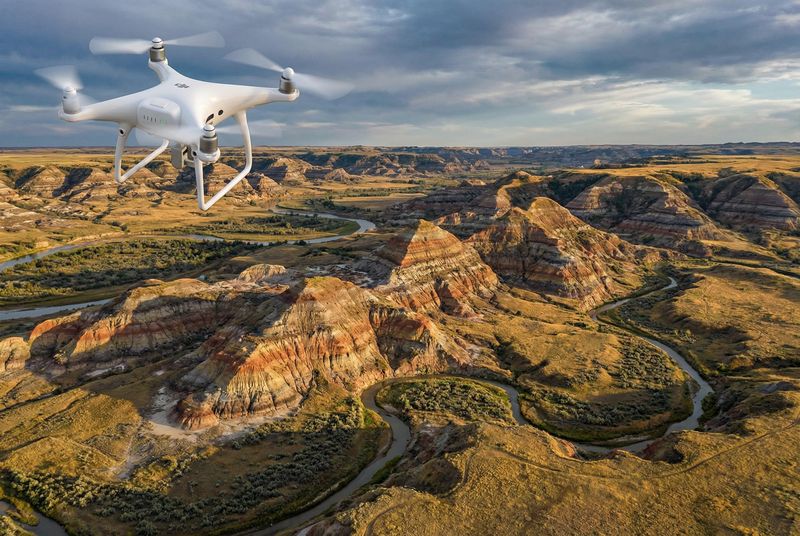 Aerial drone view of North Dakota