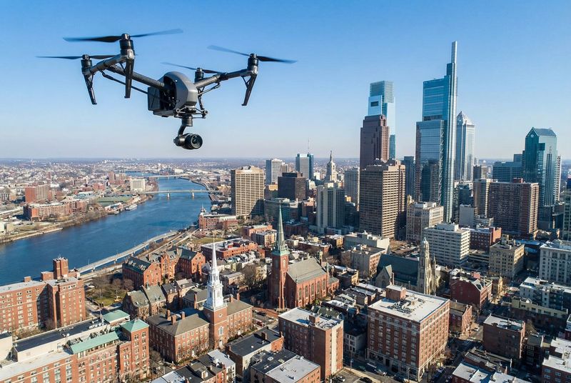 Aerial drone view of Pennsylvania