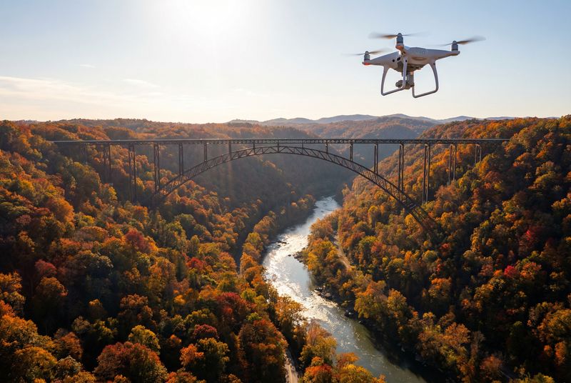 Aerial drone view of West Virginia